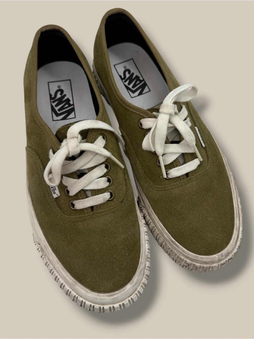 Vans Anaheim Factory Authentic 44 Lug DX – Olive Green Suede - Picture 3 of 10